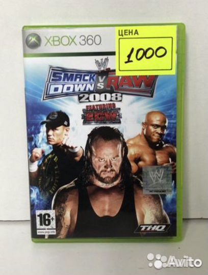Диск Smash down vs raw 2008 для Xbox 360