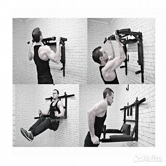 Турник 3в1 + брусья + пресс переворотный на стену