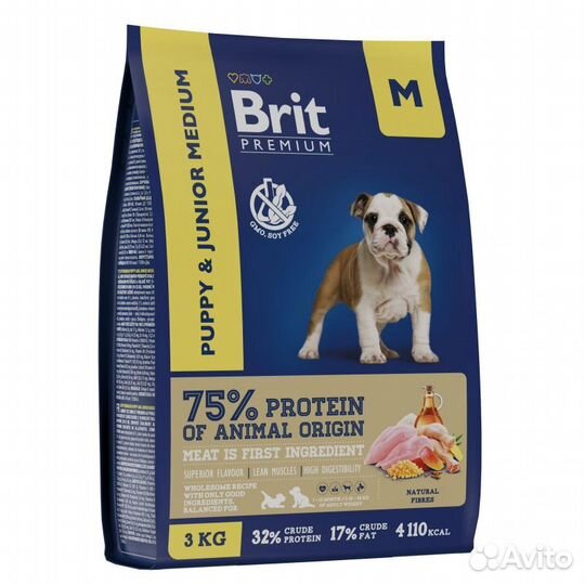 Корм для собак Puppy and Junior M с курицей 3кг