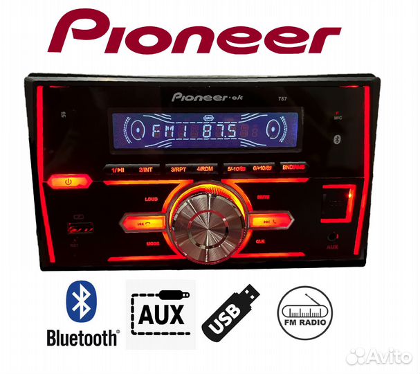 Автомагнитола 787 -789 pioneer-OK