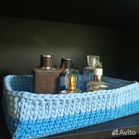 Корзина вязаная ручная работа