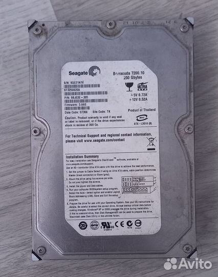 Жеский диск Seagate barracuda 7200.10 250gb
