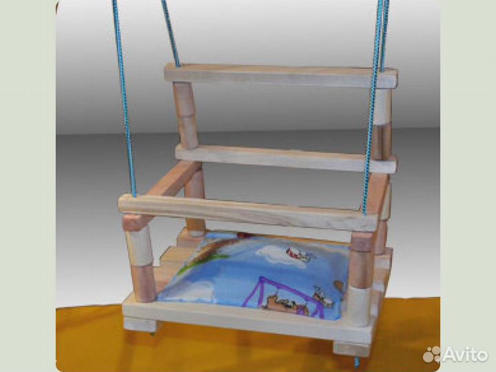 Качели подвесные.детские.дерево