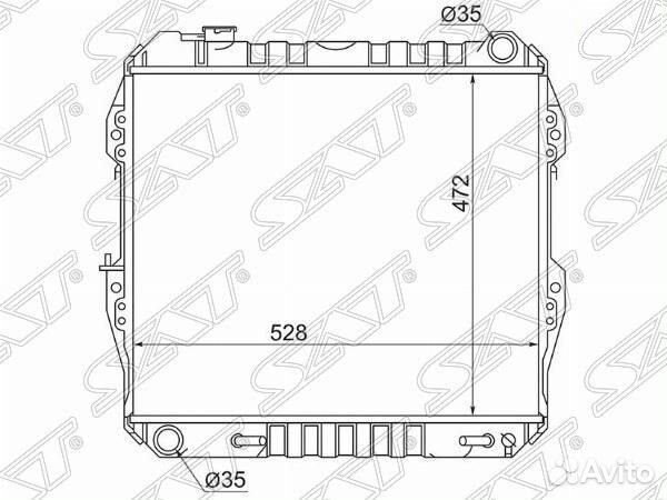 Радиатор охлаждения toyota surf / hilux / 4-runner 3,0 V6 1989-95
