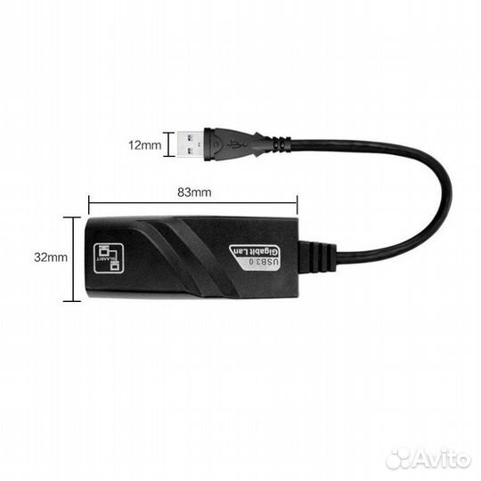 Сетевая карта dofa USB 3.0 Gigabit 1000M, RJ45