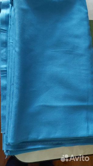 Ткань цвет- небесно- голуб х/б, 3,0м.х90см из СССР