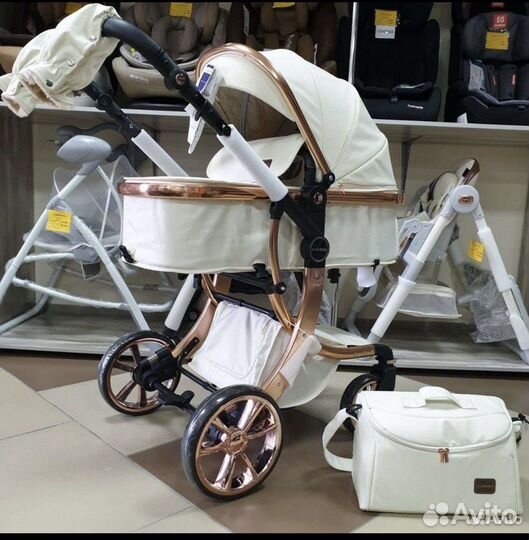 Коляска 2 в 1 Люкс мам 608 кожа