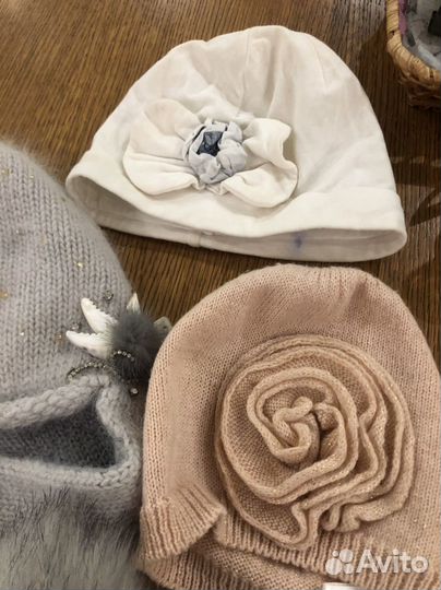 Шапочки 2 шт трикотажные