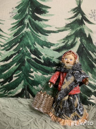 Игрушки на елку из ваты