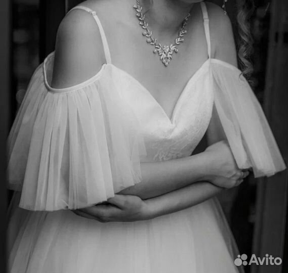 Свадебное колье и серьги