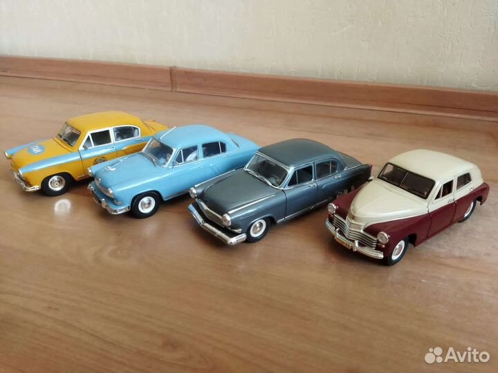 Модели 1:24: Волга-21, Победа Газ М-20, Газ-11-73