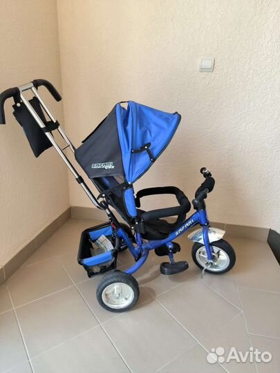 Детский трехколесный велосипед коляска