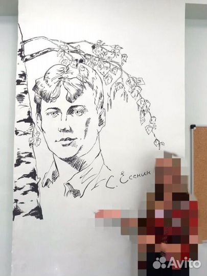 Роспись стен, ворот, предметов картины на заказ