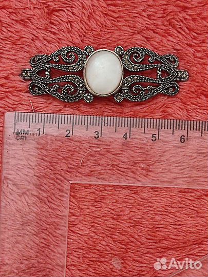 Винтажная брошь серебро