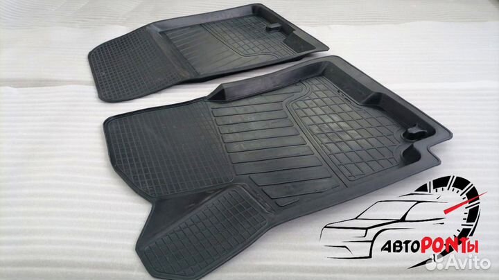 Коврики Киа Рио и Хендай Солярис резиновые перед