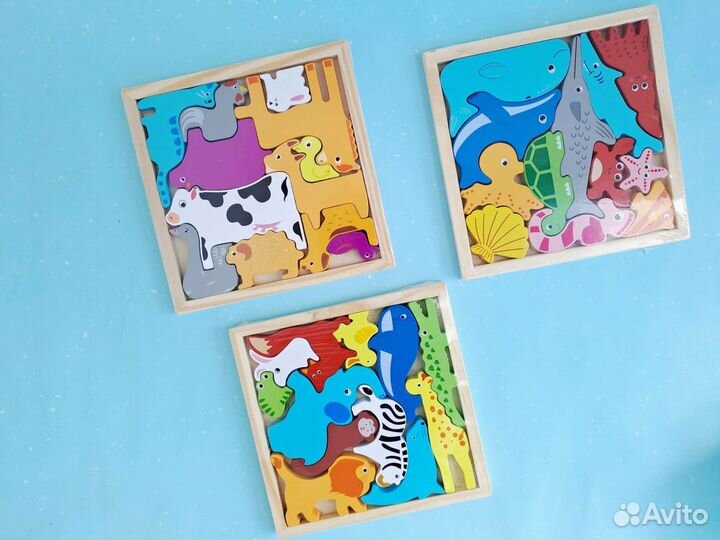 Развивающие игрушки пазл деревянный сортер