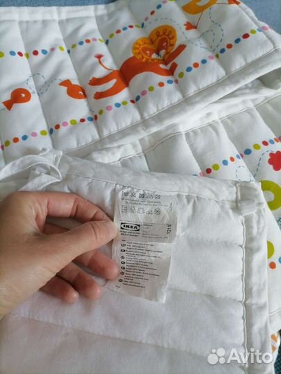 Бортики в кроватку IKEA +одеяло для новорожденного