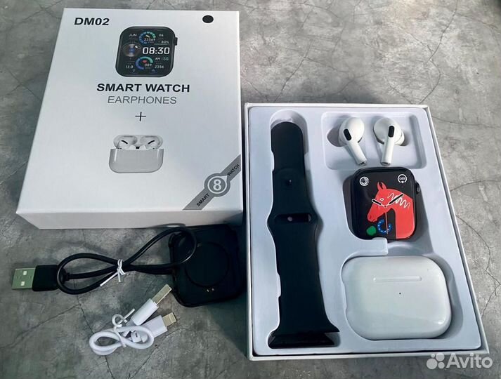 Набор смарт часы apple watch наушники airpods