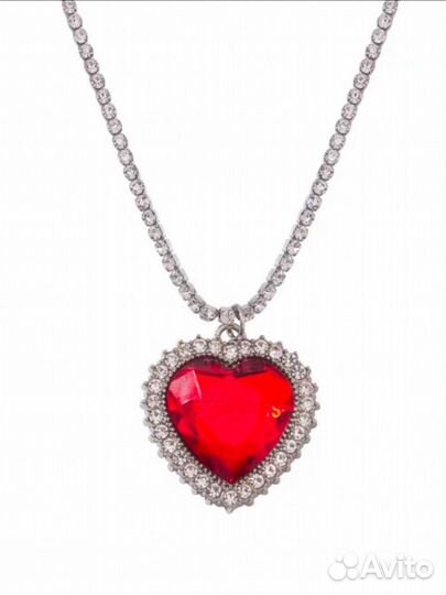 Vetements Crystal Heart Necklace подвеска с колье