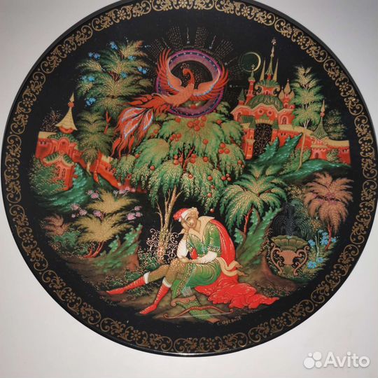 Серия тарелок. Сказки. Жар Птица. Палех