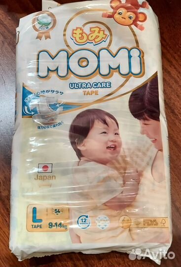 Подгузники momi Ultra Care L 54 шт