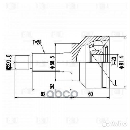 Шрус наружный GO 821 Trialli