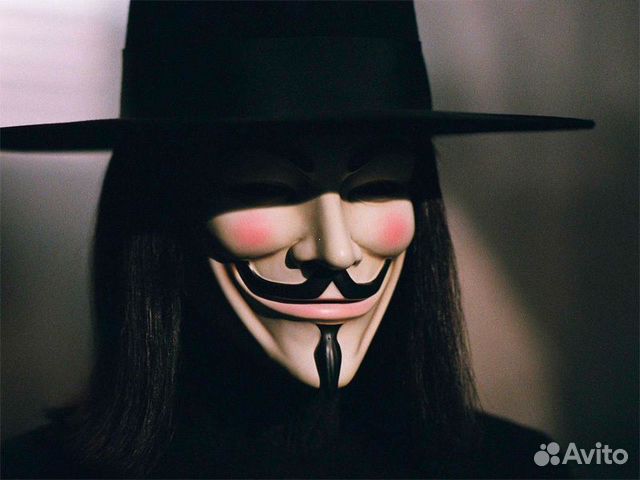 Маска гая фокса белая