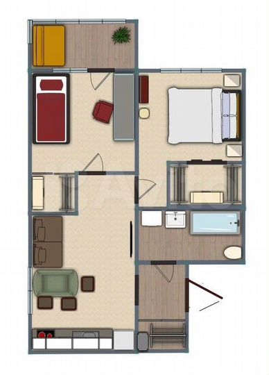 3-к. квартира, 48,3 м², 8/10 эт.