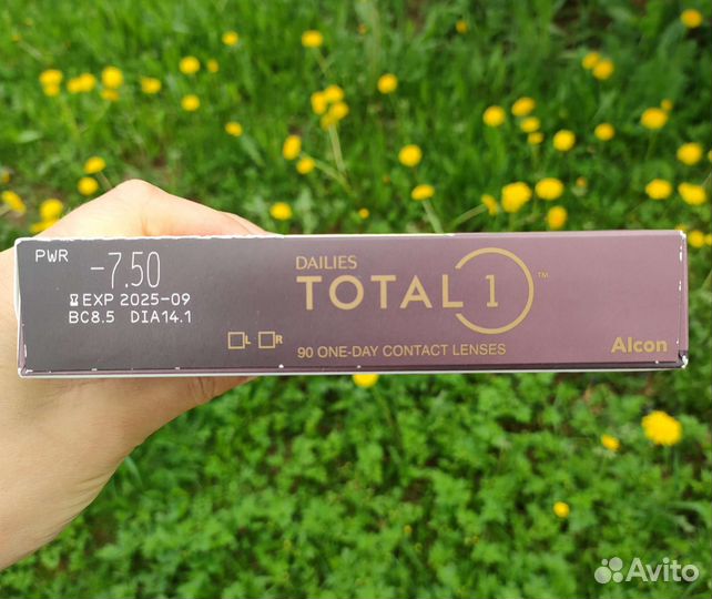 Alcon Контактные линзы Dailies Total1, 90 шт -7.50