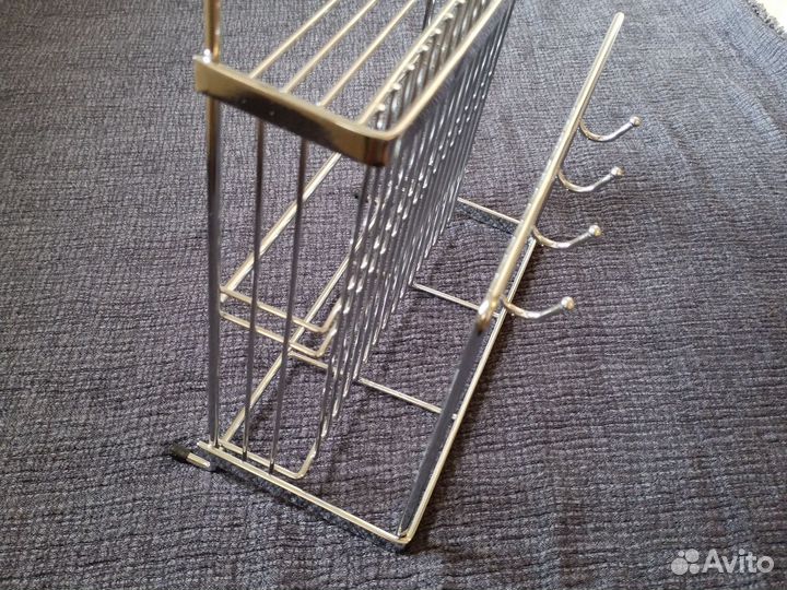 Полка на рейлинг для досок и приборов хром