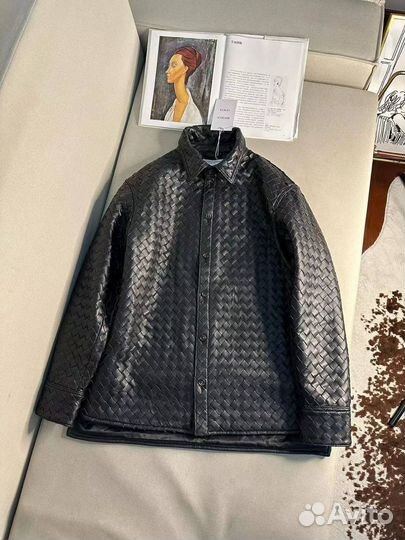 Кожаная рубашка Bottega Veneta