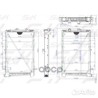 Радиатор двигателя SK-7240034-02 S&K