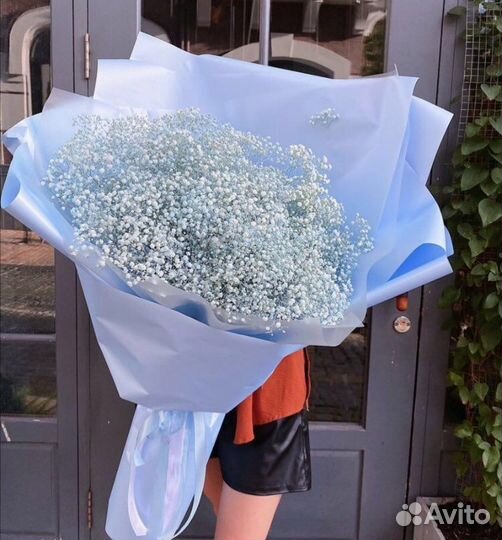 Букет гигант из гипсофилы, доставка гипсофилы