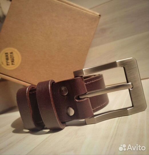 Кожаный ремень ручной работы