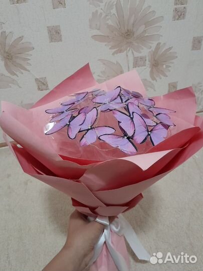 Букет из бабочек, Сладкий букет из чупа чупсов