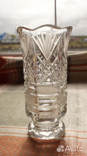 Ваза на ножке хрусталь СССР