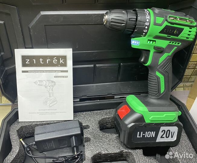 Шуруповерт бесщеточный Zitrek Greenpower 20В Новый