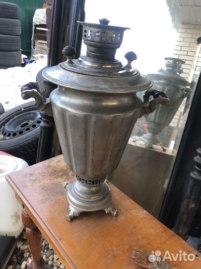 Самовар угольный старинный крепкий рюмка