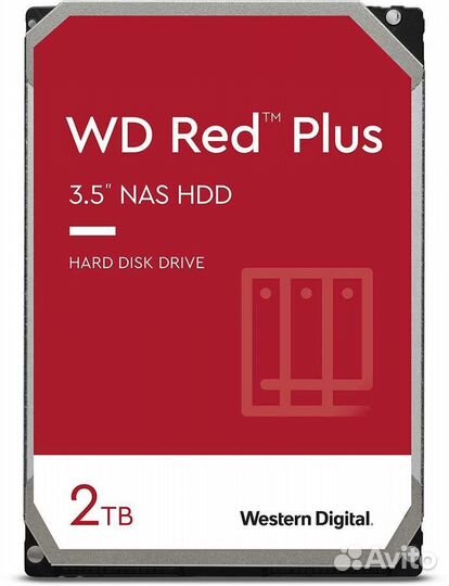 Жесткий диск WD RED plus 2 Tb Новый Гарантия