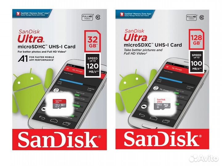 Карта памяти SanDisk microsdxc 32gb, 64gb и 128gb