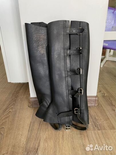 Краги для верховой езды на пряжках размер 41/37-38