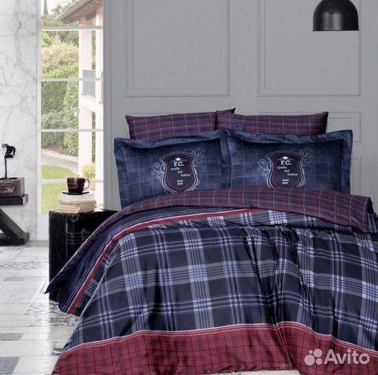 Постельное белье Сатин 3D/печать Евро