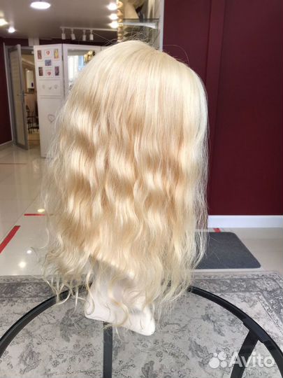 Накладка из натуральных волнистых волос (40см)