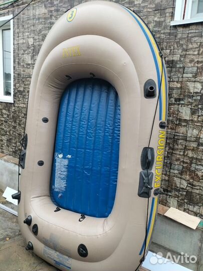 Надувная лодка пвх бу intex excursion 3