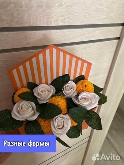 Букет из мыльных роз