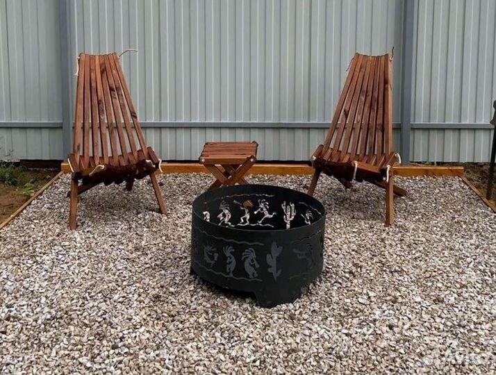 Костровая чаша Ночной город