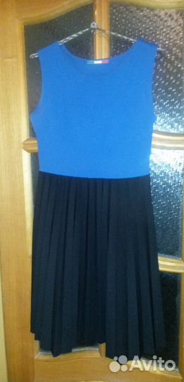 Платье сине-черное