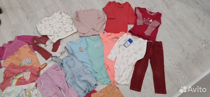 Вещи для девочки пакетом 80-98 20 шт
