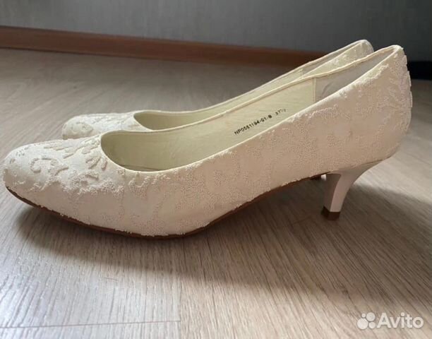 Туфли белые свадебные, размер 37,5-38
