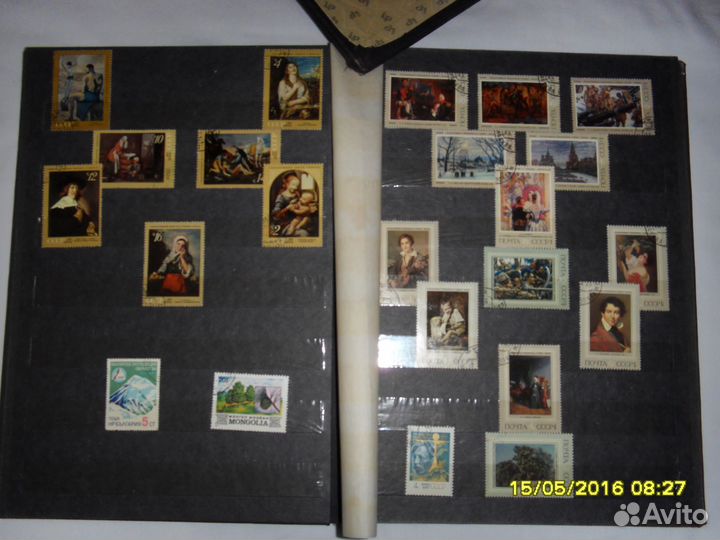 Марки с альбомом